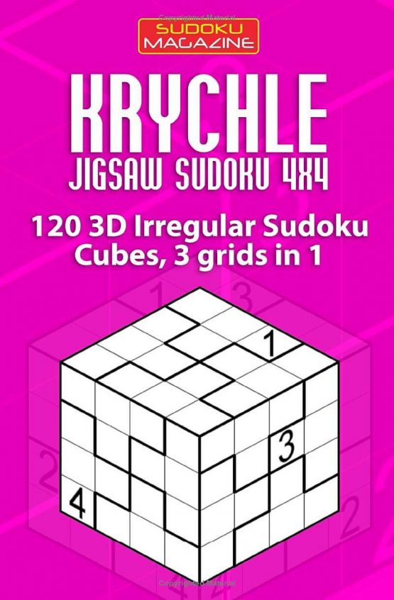 Krychle Jigsaw Sudoku 4x4: 120 3D Irregular Sudoku Cubes, 3 grids in 1 (Krychle Sudoku)