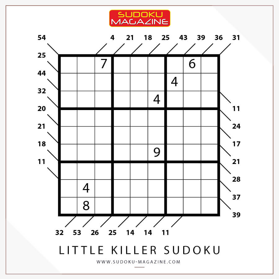 free daily sudoku little killer sudoku 0003 sudoku mania