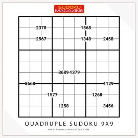 Quadruple Sudoku 9x9