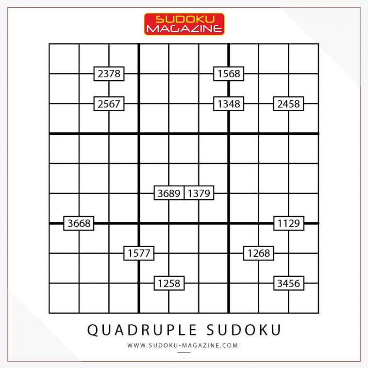 Free Daily Sudoku Quadruple Sudoku 0004 Sudoku Mania