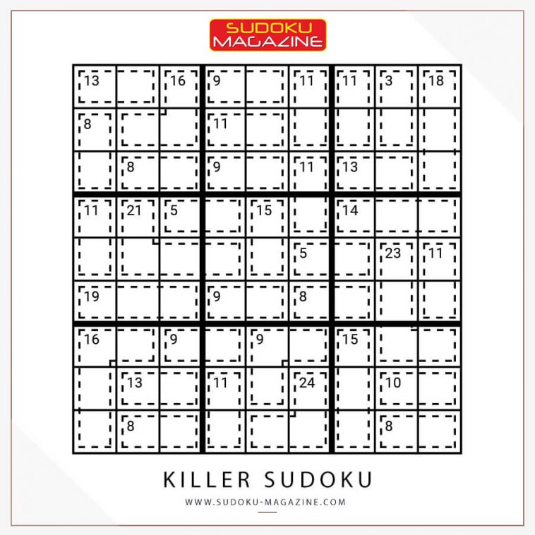 Free Daily Sudoku Easy Killer Sudoku 0008 Sudoku Magazine 6216