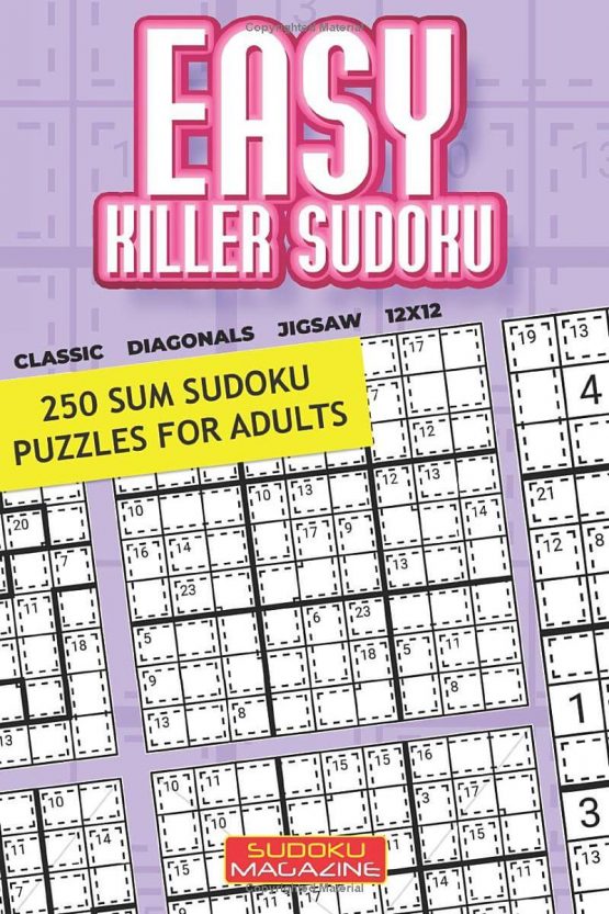 Easy Killer Sudoku: 250 Sum Sudoku Puzzles for Adults