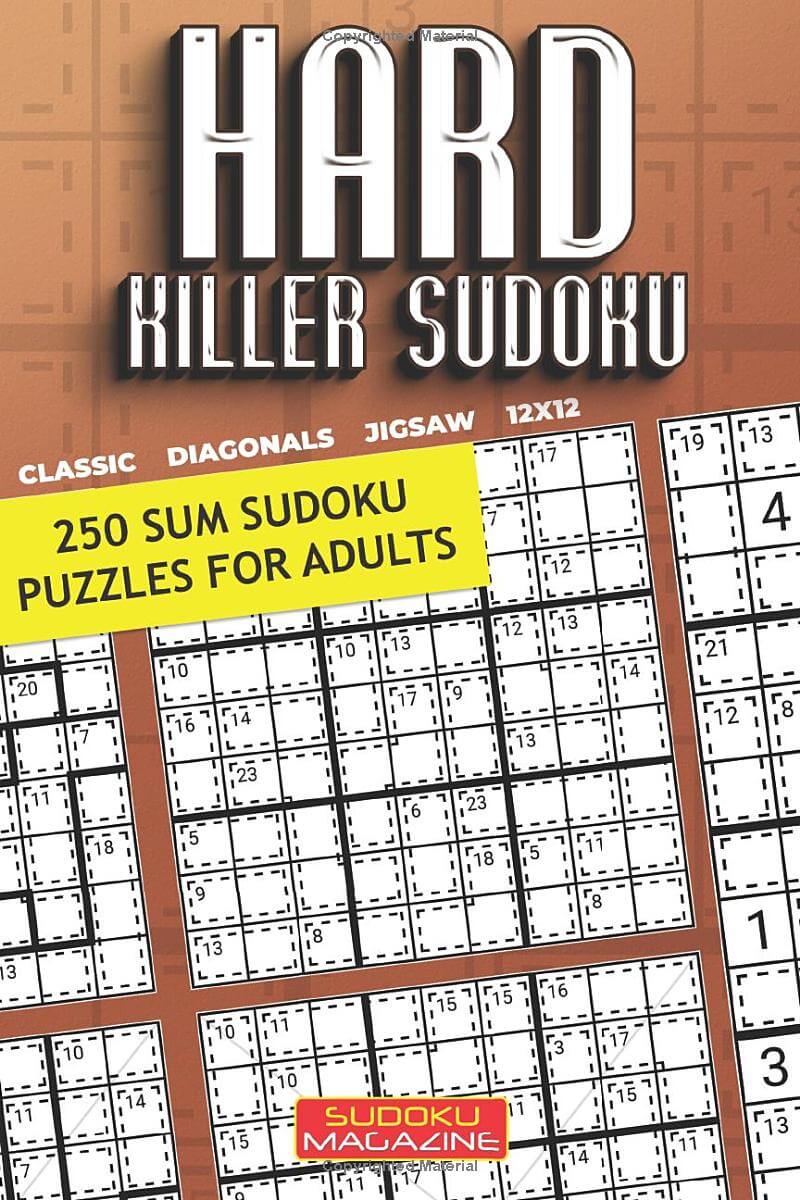 Hard Killer Sudoku 250 Sum Sudoku Puzzles for Adults