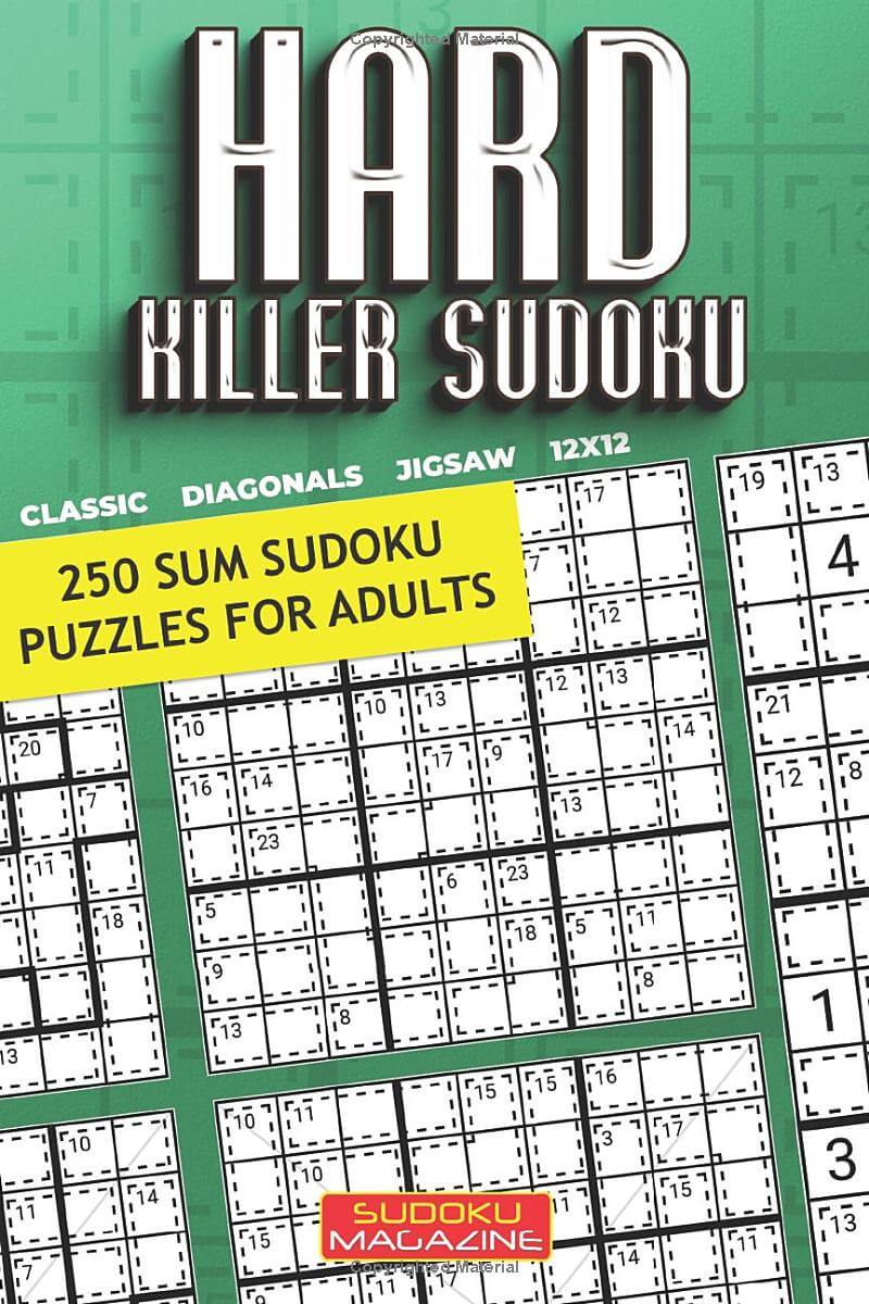 Hard Killer Sudoku: 250 Sum Sudoku Puzzles for Adults