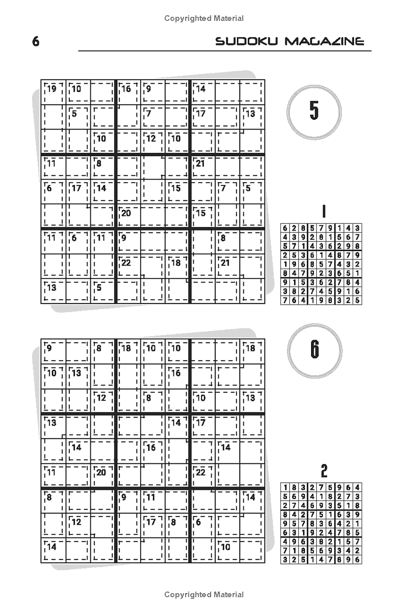 Medium Killer Sudoku 250 Sum Sudoku Puzzles For Adults Sudoku Magazine 6116