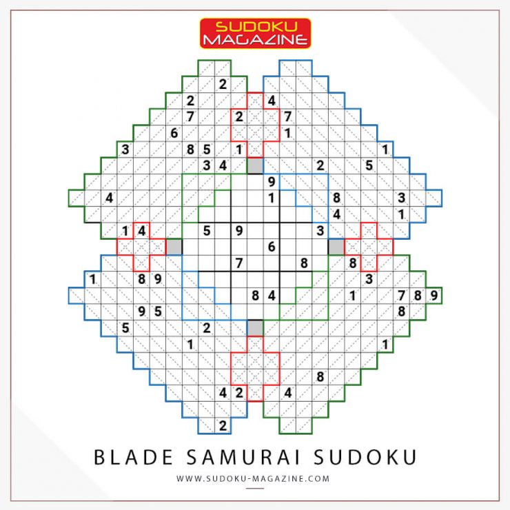 Free Daily Sudoku: Blade Samurai Sudoku (0022)