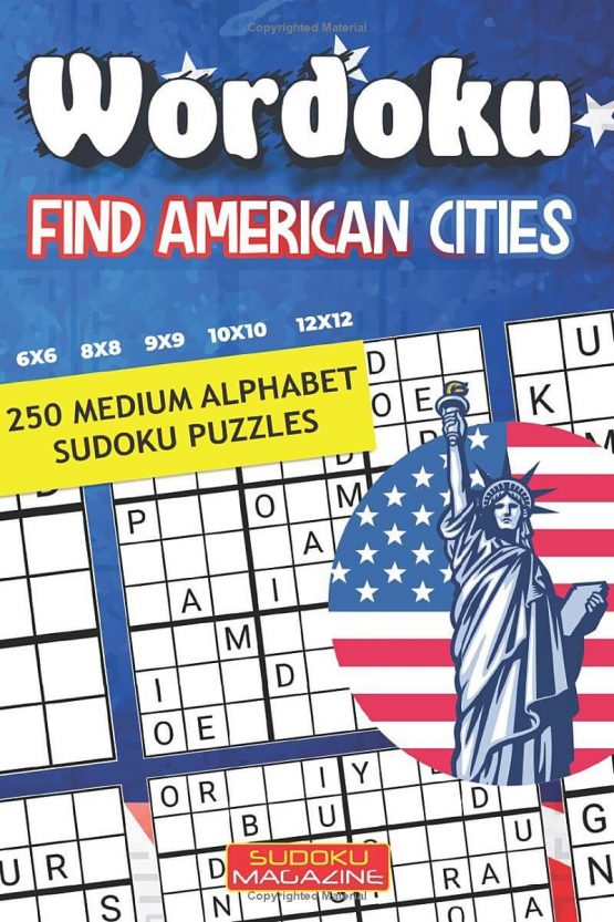 Wordoku. Find American Cities: 250 Medium Alphabet Sudoku Puzzles