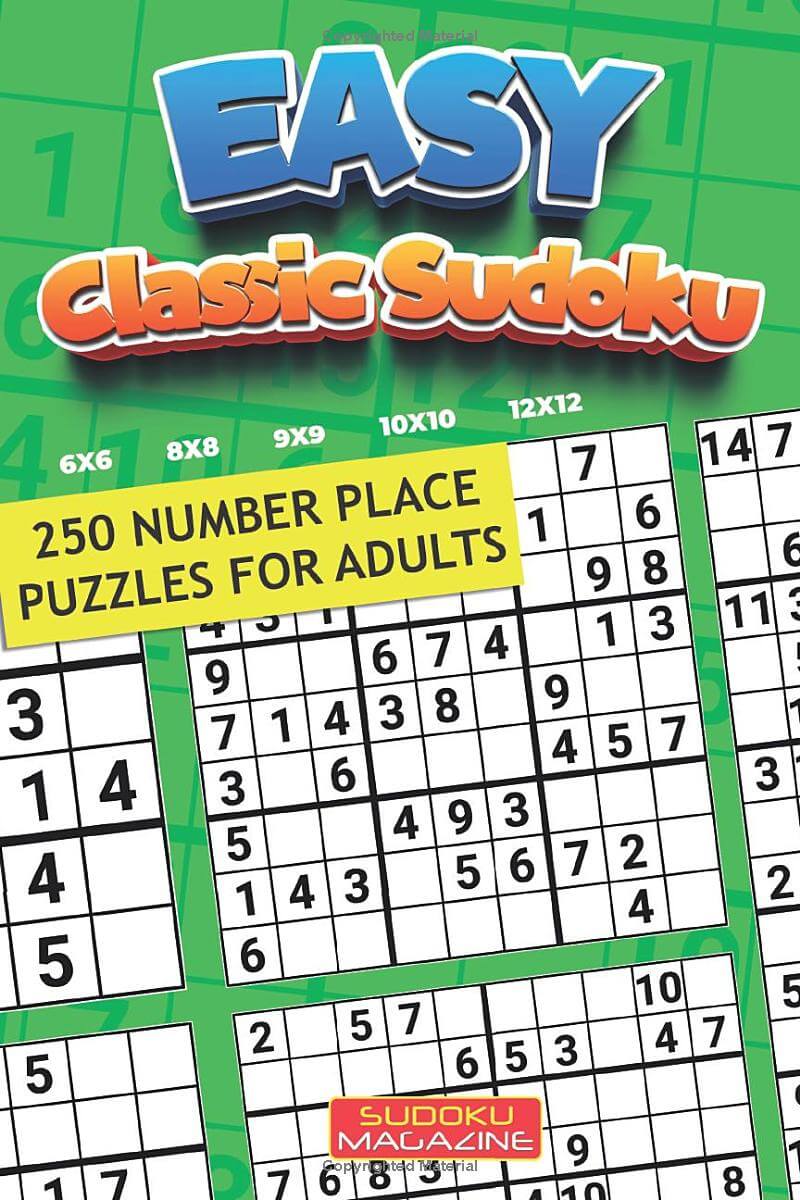 Easy Classic Sudoku: 250 Number Place Puzzles for Adults