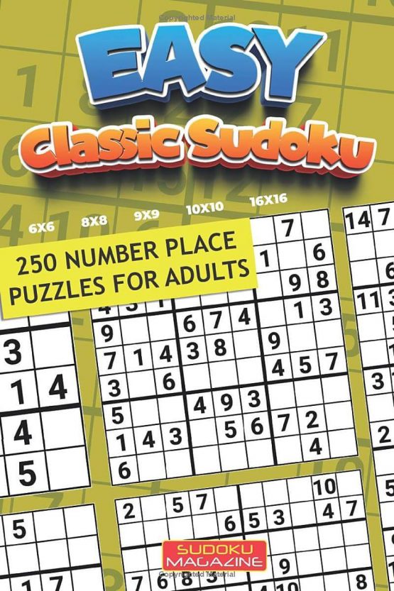 Easy Classic Sudoku: 250 Number Place Puzzles for Adults
