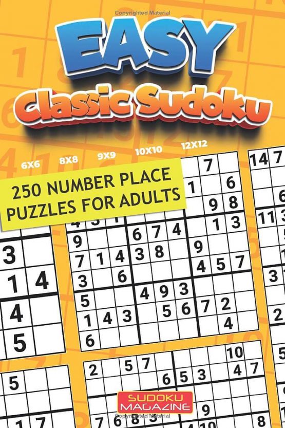 Easy Classic Sudoku: 250 Number Place Puzzles for Adults