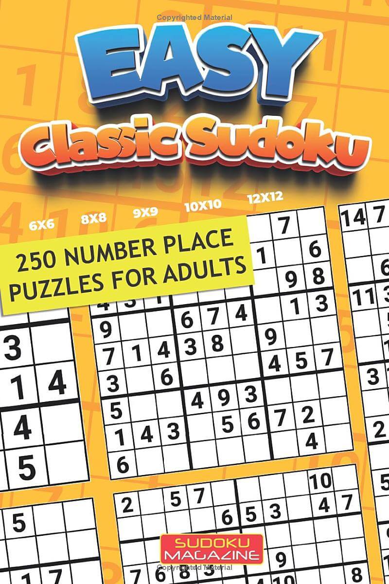 Easy Classic Sudoku: 250 Number Place Puzzles for Adults