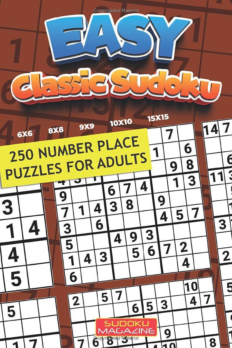 Easy Classic Sudoku: 250 Number Place Puzzles for Adults