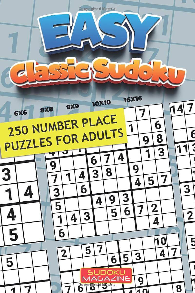 Easy Classic Sudoku: 250 Number Place Puzzles for Adults