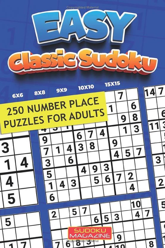 Easy Classic Sudoku: 250 Number Place Puzzles for Adults