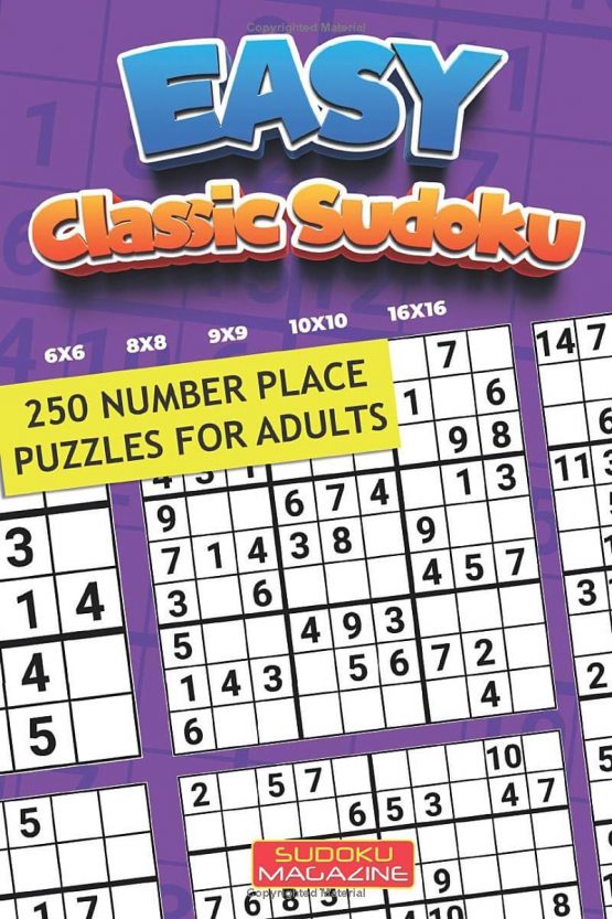 Easy Classic Sudoku 250 Number Place Puzzles for Adults