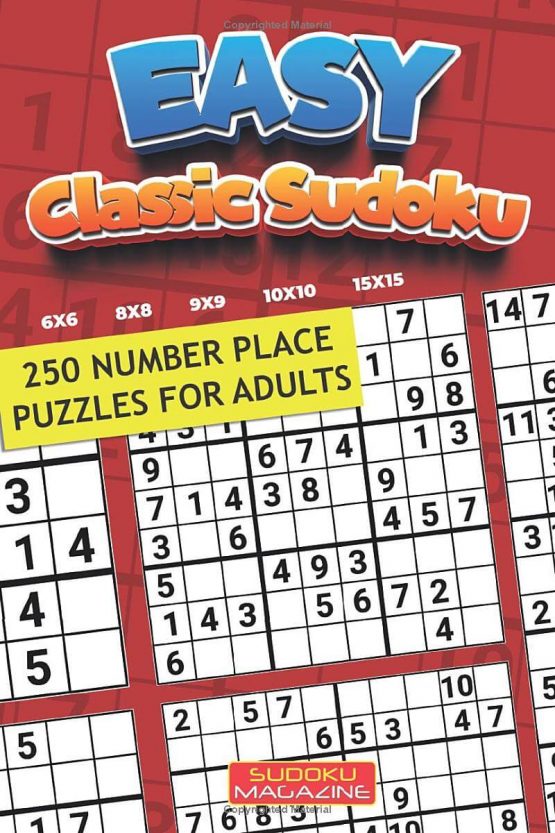 Easy Classic Sudoku: 250 Number Place Puzzles for Adults