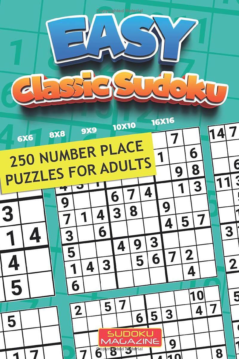 Easy Classic Sudoku: 250 Number Place Puzzles for Adults