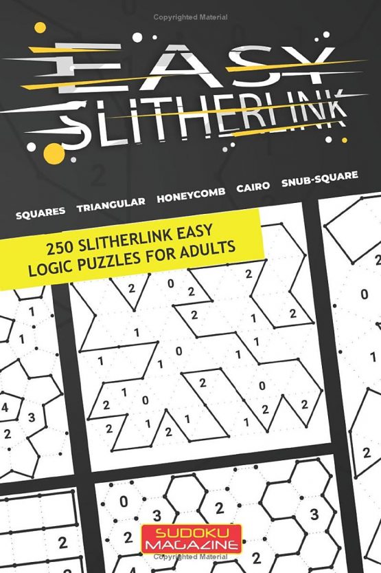 Easy Slitherlink: 250 Slitherlink Easy Logic puzzles for adults