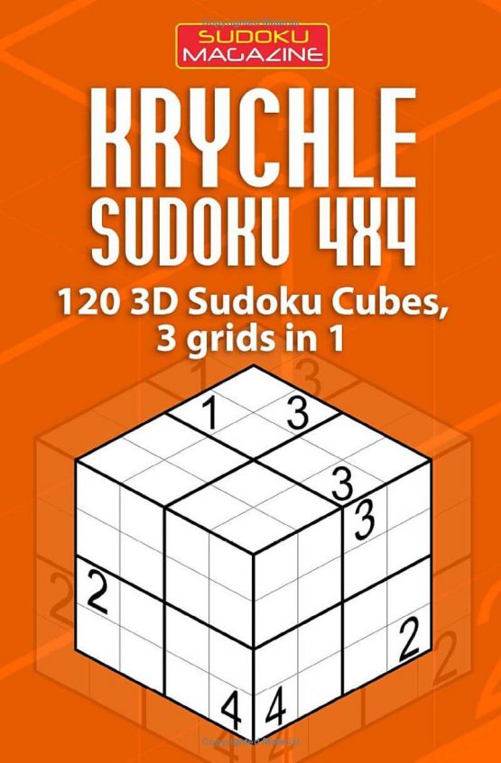 Krychle Sudoku 4x4: 120 3D Sudoku Cubes, 3 grids in 1