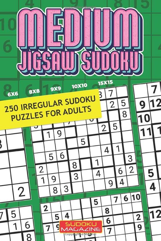 Medium Jigsaw Sudoku: 250 Irregular Sudoku Puzzles for Adults