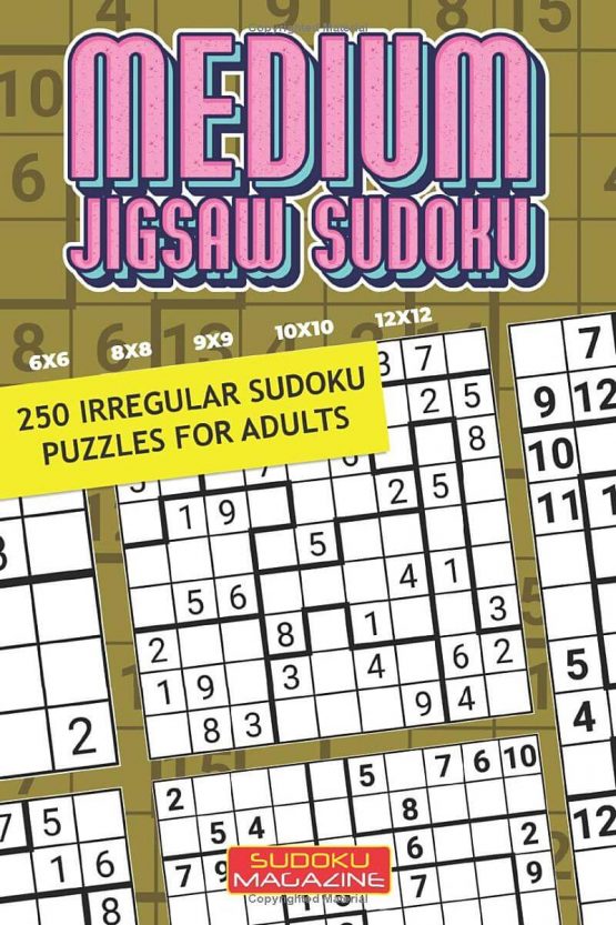 Medium Jigsaw Sudoku: 250 Irregular Sudoku Puzzles for Adults
