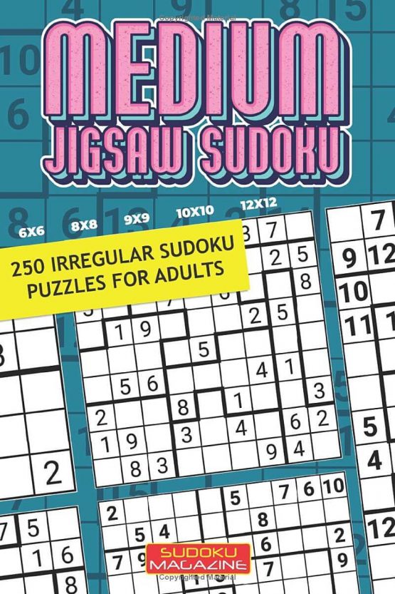 Medium Jigsaw Sudoku: 250 Irregular Sudoku Puzzles for Adults