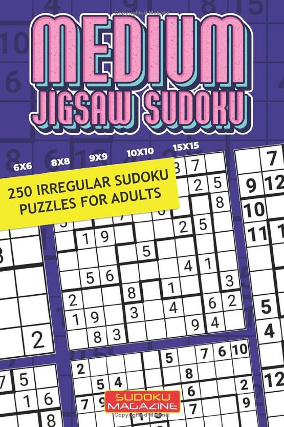 Medium Jigsaw Sudoku: 250 Irregular Sudoku Puzzles for Adults