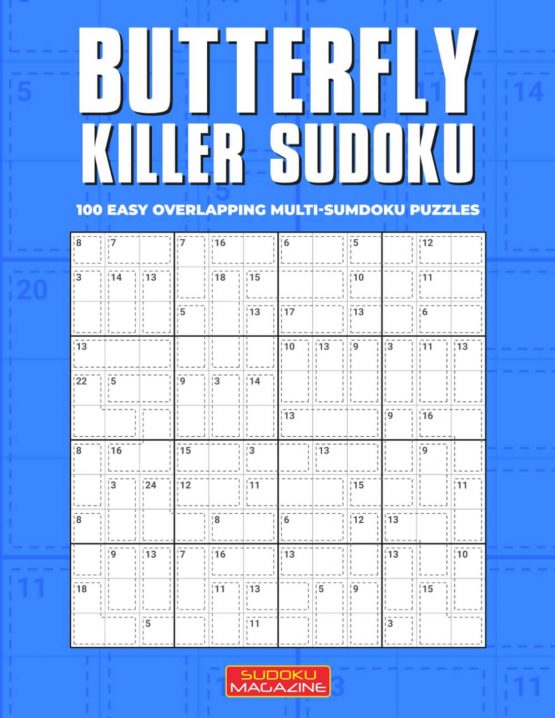 Butterfly Killer Sudoku 100 Easy Overlapping Multi-SumDoku Puzzles