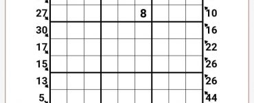 Anti-Knight Little Killer Sudoku 9x9