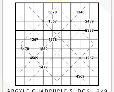 Argyle Quadruple Sudoku 9×9
