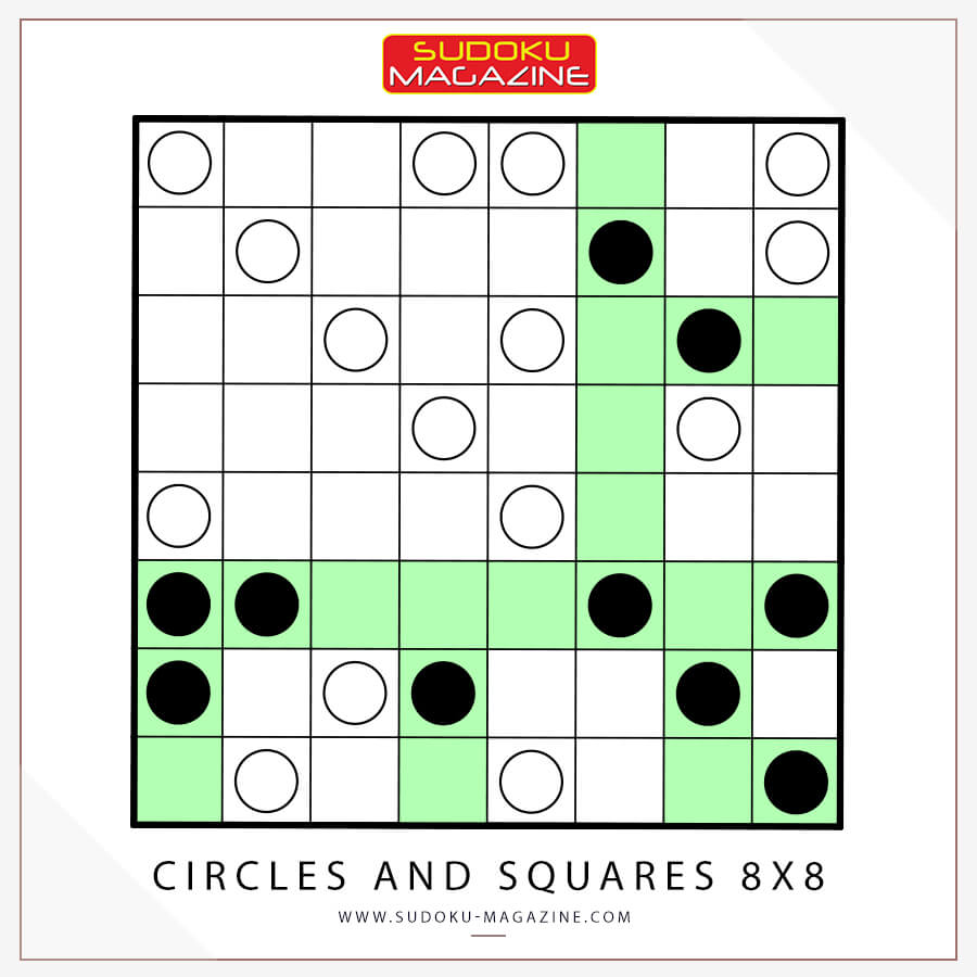 Circles and Squares 8x8 Solution