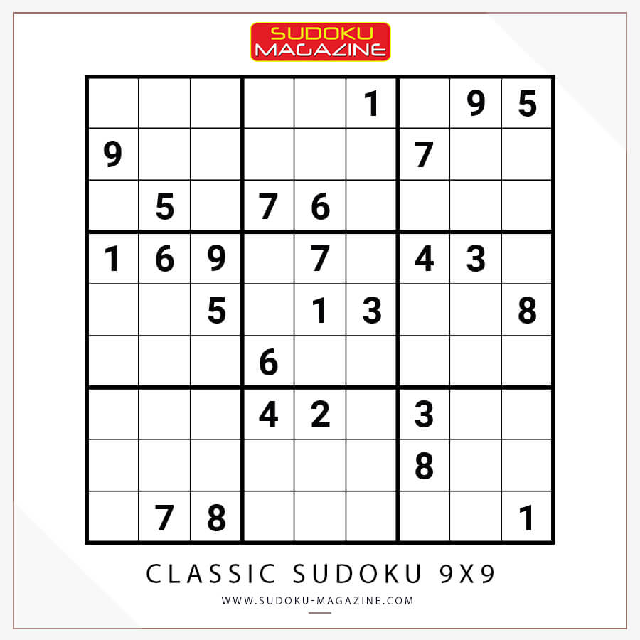 Free Daily Sudoku: Classic Sudoku 9×9 (0045) – Sudoku Magazine