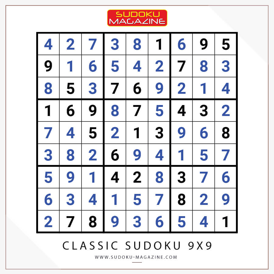 Classic Sudoku 9x9 Solution