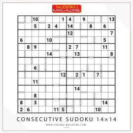 Consecutive Sudoku 14x14