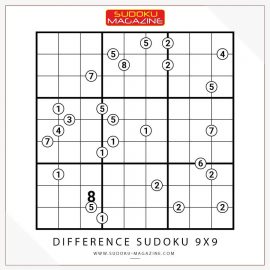 Difference Sudoku 9x9