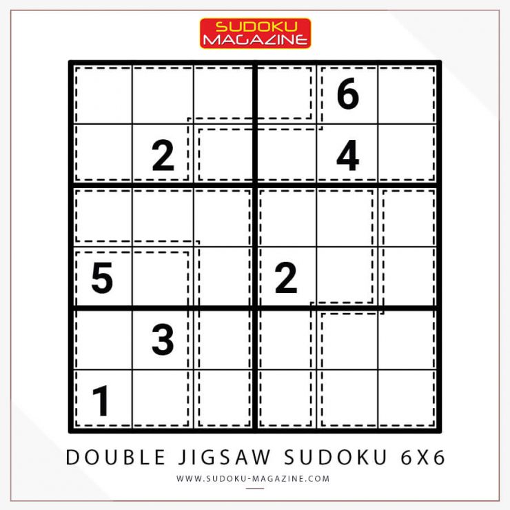 Double Jigsaw Sudoku 6x6