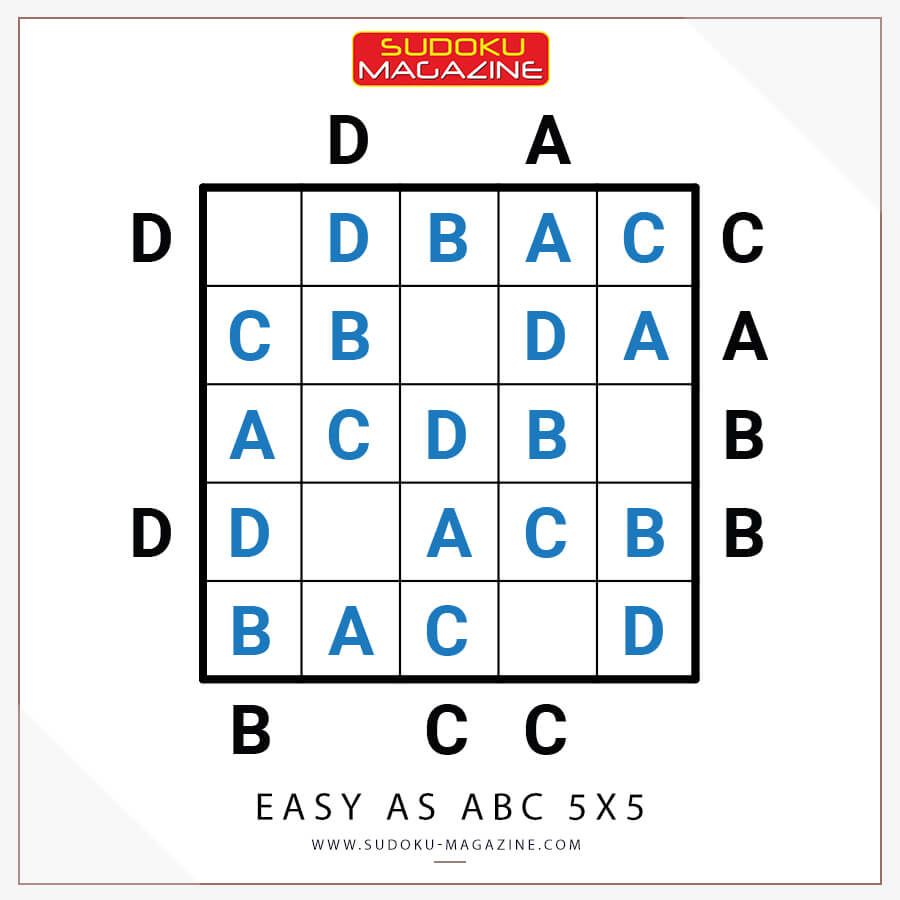  Easy as ABC 5x5 Solution