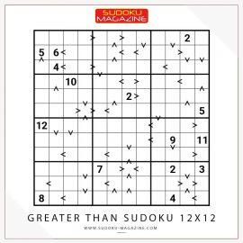 Greater Than Sudoku 12x12