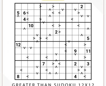Greater Than Sudoku 12x12