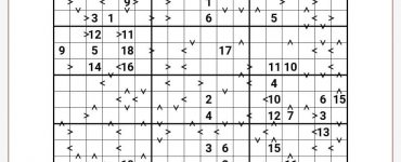 Greater Than Sudoku 18x18