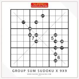 Group Sum Sudoku X