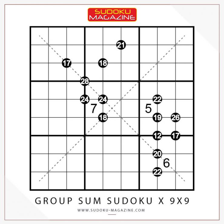 Group Sum Sudoku X