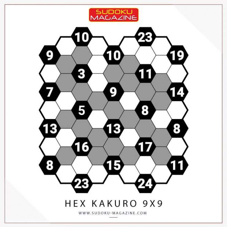 Hex Kakuro 9x9