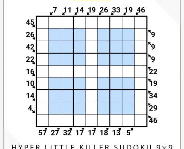 Hyper Little Killer Sudoku 9×9
