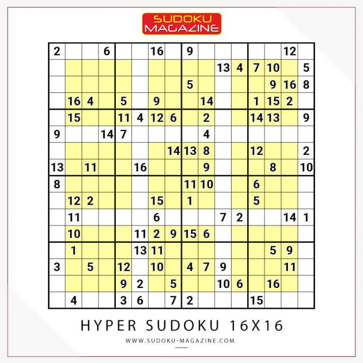 Hyper Sudoku 16x16