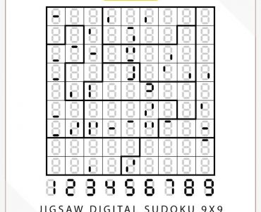Jigsaw Digital Sudoku 9x9