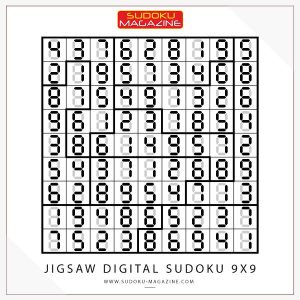Jigsaw Digital Sudoku 9x9 Solution