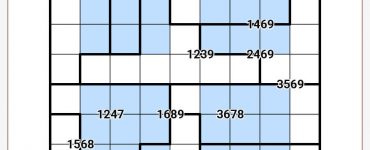 Jigsaw Hyper Quadruple Sudoku 9×9