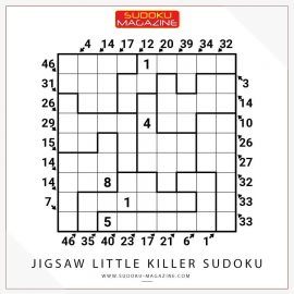 Jigsaw Little Killer Sudoku
