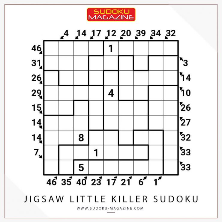 Jigsaw Little Killer Sudoku